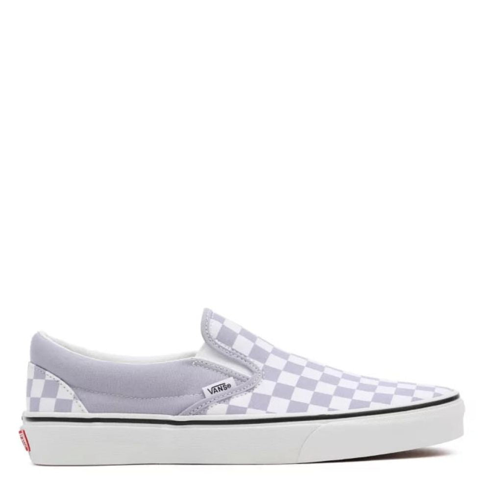 Vans Checkerboard Classic Slip-On In Languid Lavender/True White 3 Vans Checkerboard Classic Slip-On In Languid Lavender/True White