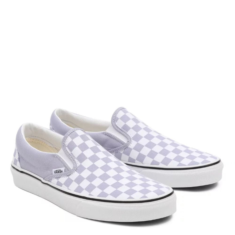 Vans Checkerboard Classic Slip-On In Languid Lavender/True White 4 Vans Checkerboard Classic Slip-On In Languid Lavender/True White - Image 2