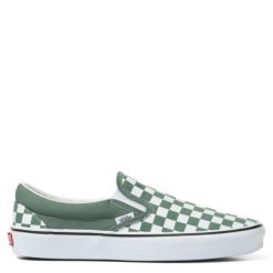 Vans Colour Theory Checkerboard Classic Slip-On In Duck Green