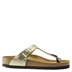 Birkenstock Women's Gizeh Birko-Flor In Gold