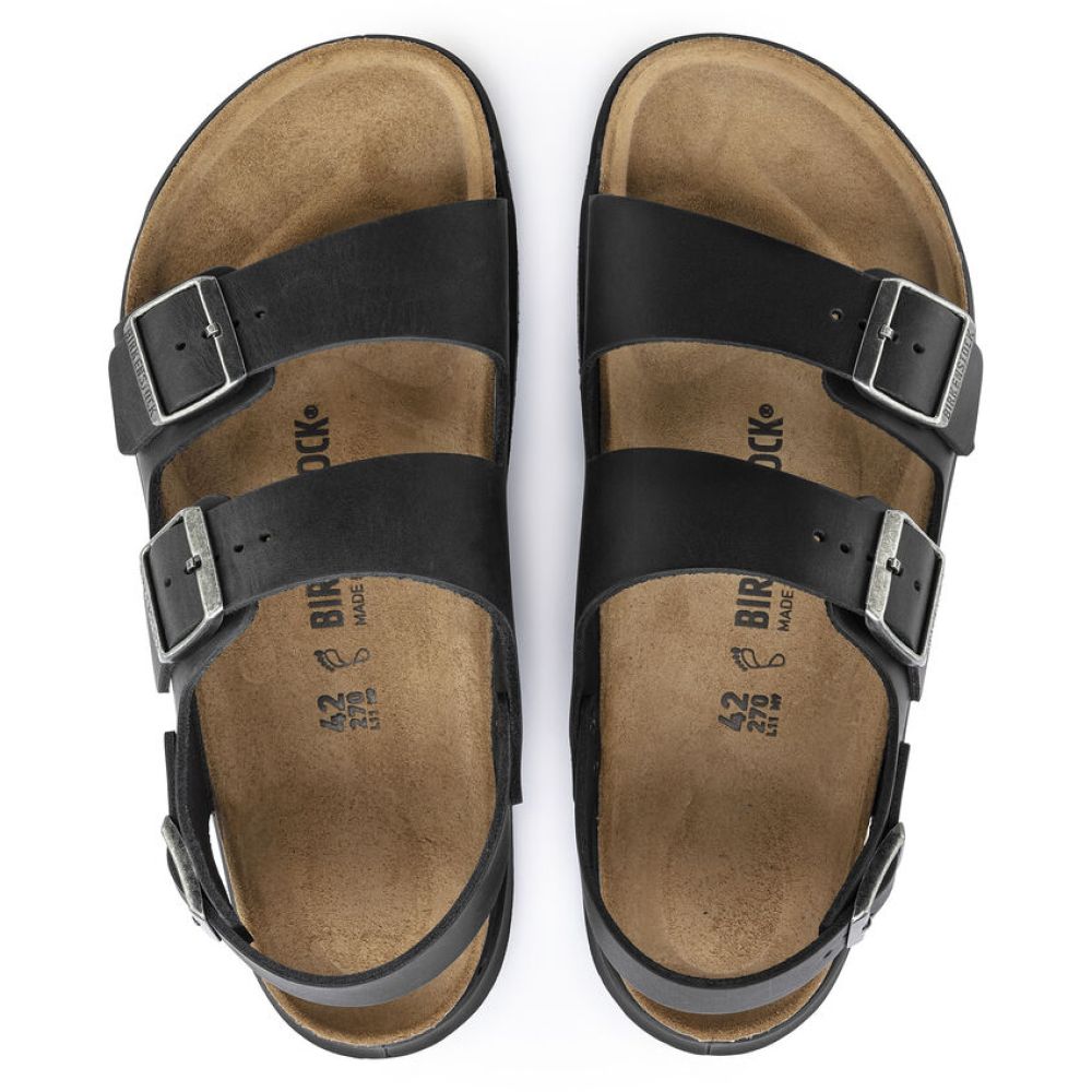 Birkenstock Men's Milano CT Oiled Leather In Black 6 Birkenstock Men's Milano CT Oiled Leather In Black - Image 4