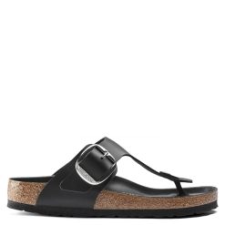 Birkenstock Women's Gizeh Big Buckle Leather In Black