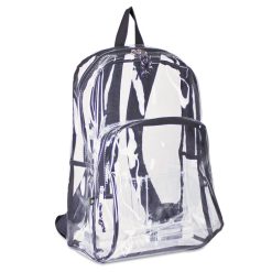 Eastsport® Backpack, PVC, 12.5 X 5.5 X 17.5, Clear/Black