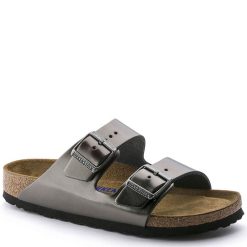 Birkenstock Women's Arizona Softbed Leather In Metallic Anthracite (Narrow Width) 3 Birkenstock Women's Arizona Softbed Leather In Metallic Anthracite (Narrow Width) -sorel shop 1 0 1000295 2 1100x