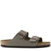 Birkenstock Arizona Birkibuc In Stone (Narrow Width) 1 Birkenstock Arizona Birkibuc In Stone (Narrow Width) -sorel shop 1 5 151213 side 1100x