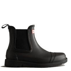 Hunter Women's Commando Chelsea Boots In Black