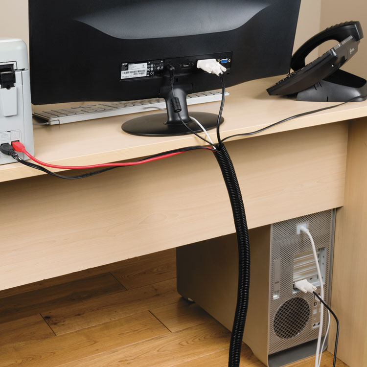 D Line Cable Tidy Tube, 1" Diameter X 43" Long, Black 4 D Line Cable Tidy Tube, 1" Diameter X 43" Long, Black - Image 2