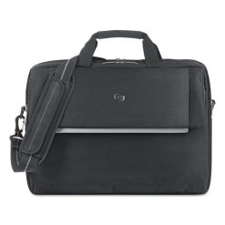 Solo Urban Briefcase, Fits Devices Up To 17.3", Polyester, 16.5 X 3 X 11, Black