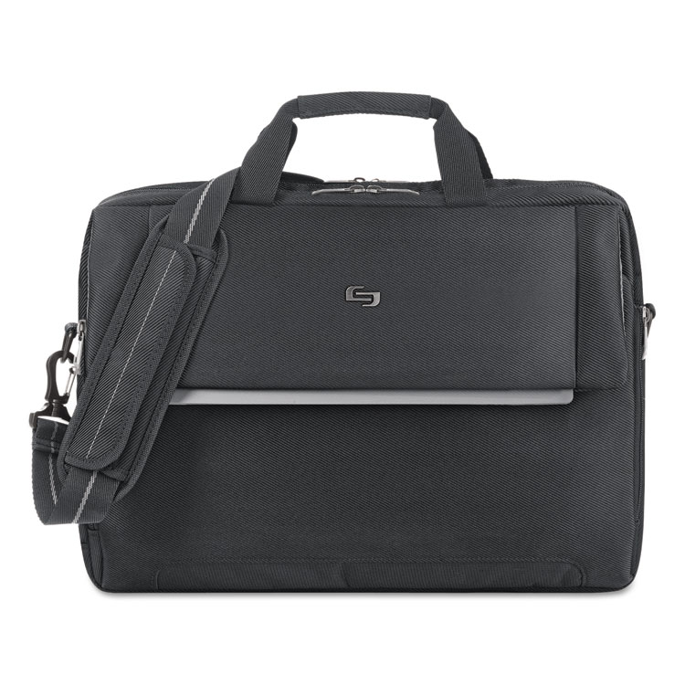 Solo Urban Briefcase, Fits Devices Up To 17.3", Polyester, 16.5 X 3 X 11, Black 3 Solo Urban Briefcase, Fits Devices Up To 17.3", Polyester, 16.5 X 3 X 11, Black