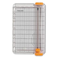 Fiskars SureCut Paper Trimmer, 8 Sheets, 9" Cut Length, Plastic Base, 8.88 X 14.38