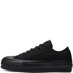 Converse Women's All Star Clean Low Top Lift In Black/Black -sorel shop 3 2 3220 converse women lift 562926 black 2 1100x