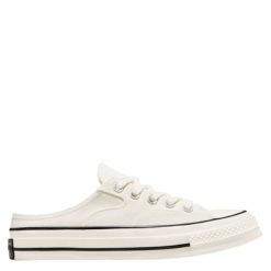 Converse Chuck 70 Mule Recycled Canvas In Egret/Egret/Black