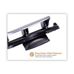 Bostitch 40-Sheet EZ Squeeze Three-Hole Punch, 9/32" Holes, Black/Silver -sorel shop 751425