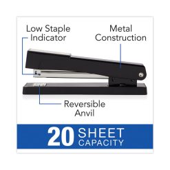Swingline® Light-Duty Full Strip Standard Stapler, 20-Sheet Capacity, Black -sorel shop 754932