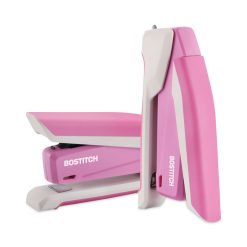 Bostitch InCourage Spring-Powered Desktop Stapler With Antimicrobial Protection, 20-Sheet Capacity, Pink/Gray -sorel shop 784300