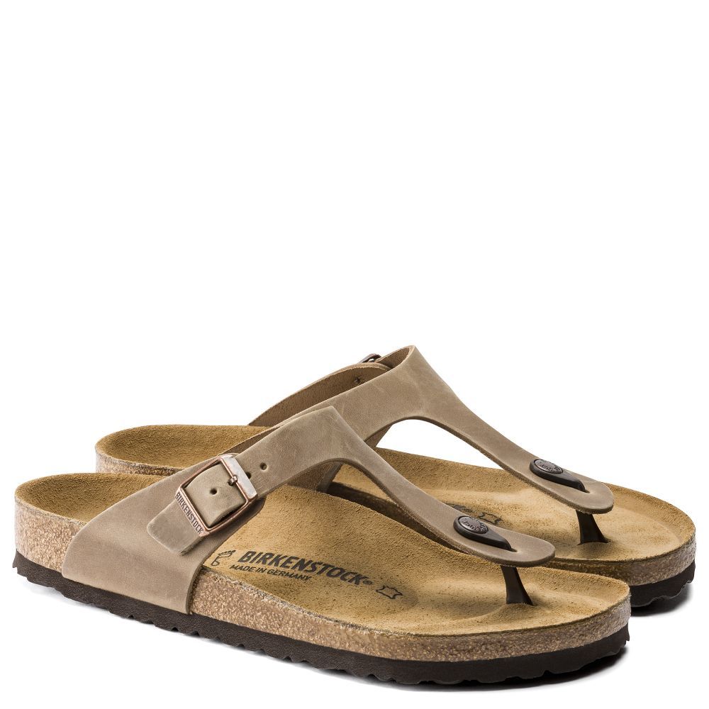 Birkenstock Women's Gizeh Oiled Leather In Tobacco Brown 4 Birkenstock Women's Gizeh Oiled Leather In Tobacco Brown - Image 2