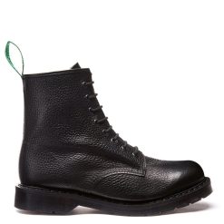 Solovair 8 Eye Derby Boot In Black Grain