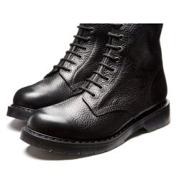 Solovair 8 Eye Derby Boot In Black Grain -sorel shop SV 551 BK SG 117 3 1100x