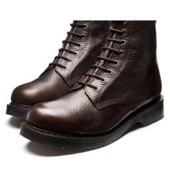 Solovair 8 Eye Derby Boot In Dark Brown Grain -sorel shop SV 551 DB SG 118 3 1100x
