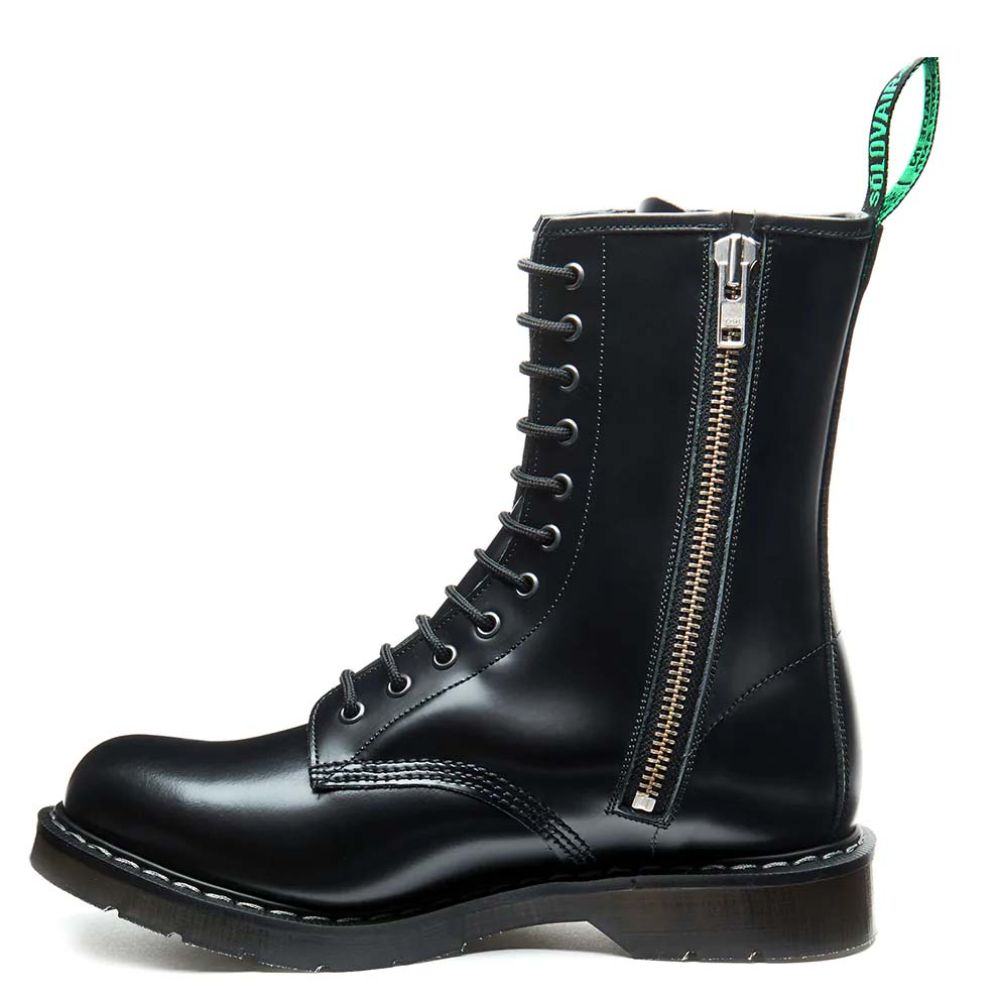 Solovair 11 Eye Zip Derby Boot in Black Hi-Shine Solovair 11 Eye Zip Derby Boot In Black Hi-Shine -sorel shop WhatsAppImage2022 10