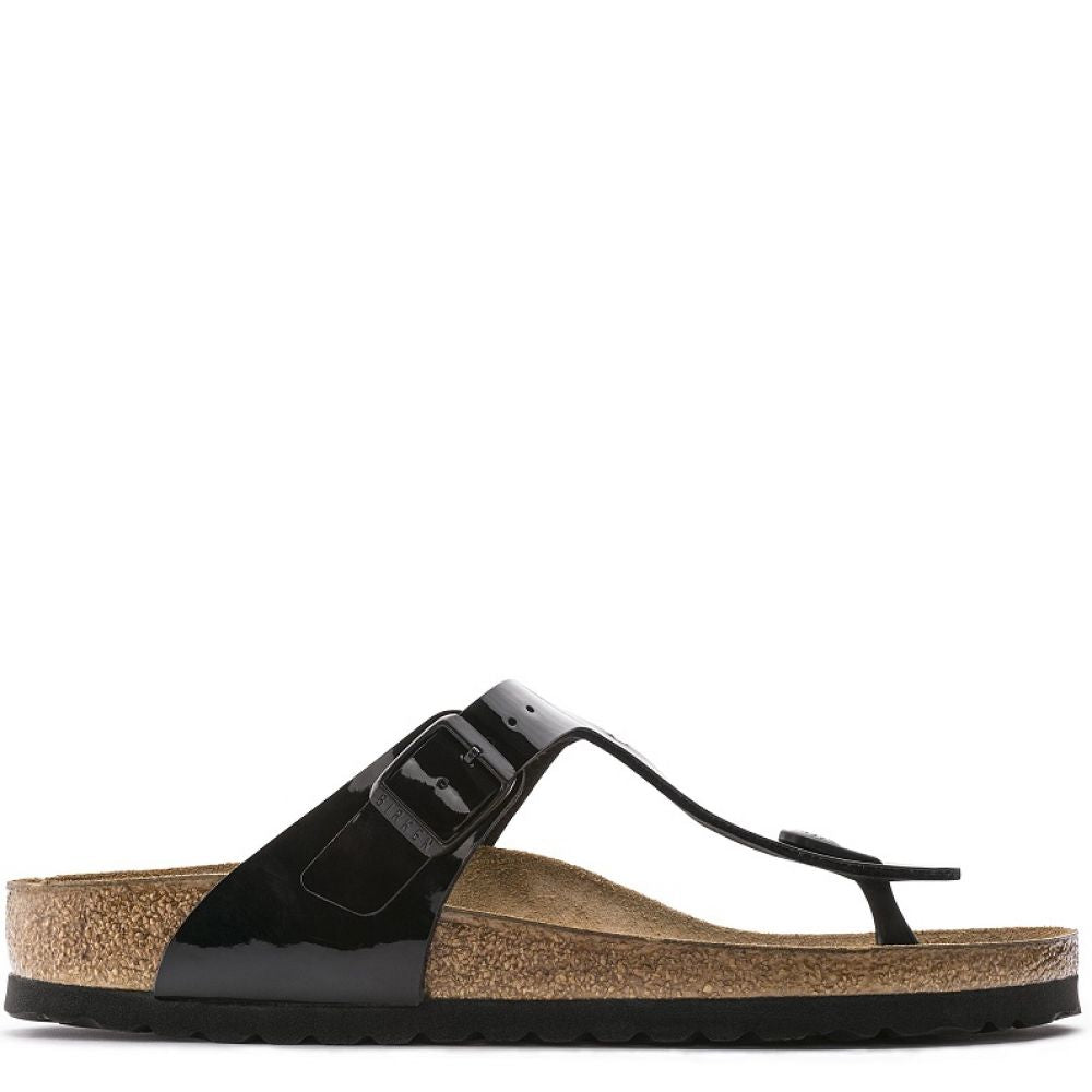 Birkenstock Gizeh Birko-Flor Patent In Black 3 Birkenstock Gizeh Birko-Flor Patent In Black