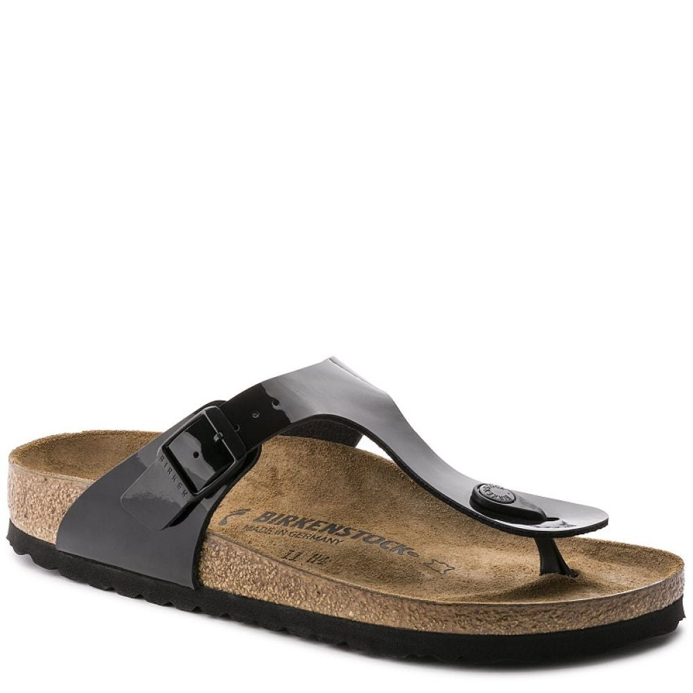 Birkenstock Gizeh Birko-Flor Patent In Black 4 Birkenstock Gizeh Birko-Flor Patent In Black - Image 2