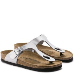 Birkenstock Gizeh Birko-Flor In Silver -sorel shop b i birkenstock gizeh birk flor silver 43853 3 1100x
