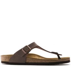 Birkenstock Gizeh Birko-Flor Nubuck In Mocha