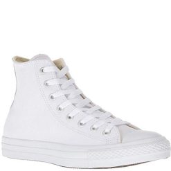 Converse Chuck Taylor All Star Mono Leather High Top In White Monochrome