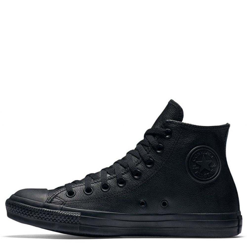 Converse Chuck Taylor All Star Mono Leather High Top in Black Monochrome Converse Chuck Taylor All Star Mono Leather High Top In Black Monochrome -sorel shop c o converse chuck taylor all star monochrome leather high top black 135251