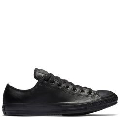 Converse Chuck Taylor All Star Mono Leather Low Top In Black Monochrome