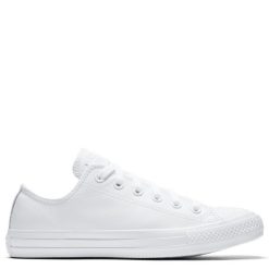 Converse Chuck Taylor All Star Mono Leather Low Top In White Monochrome