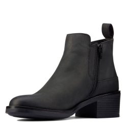 Clarks Women's Memi Zip In Black Leather 4 Clarks Women's Memi Zip In Black Leather -sorel shop cl 26161654 1352 3 1100x