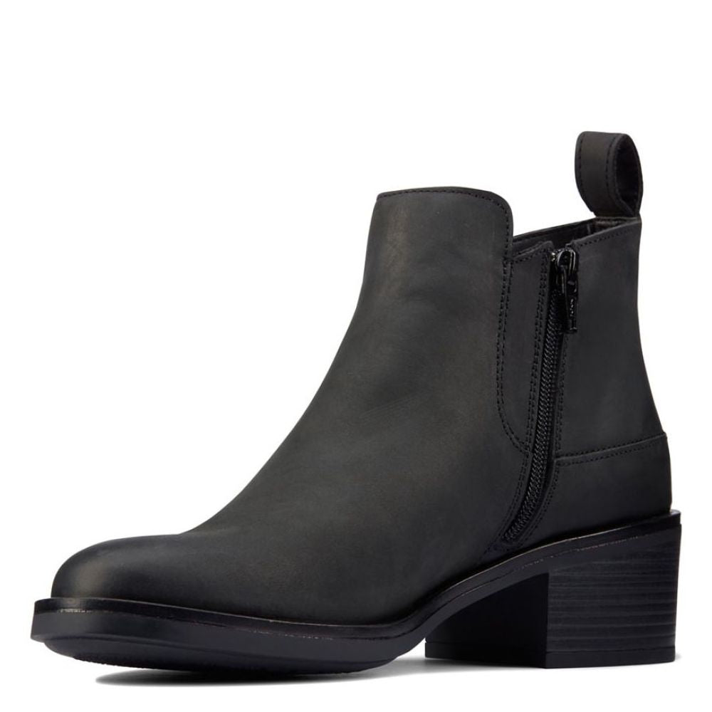 Clarks Women's Memi Zip in Black Leather Clarks Women's Memi Zip In Black Leather -sorel shop cl 26161654 1352