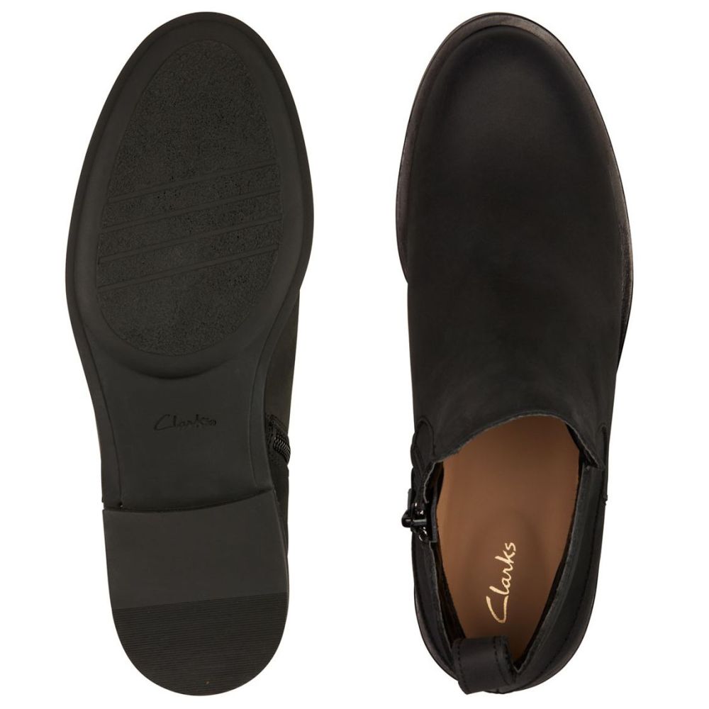 Clarks Women's Memi Zip in Black Leather Clarks Women's Memi Zip In Black Leather -sorel shop cl 26161654 1352