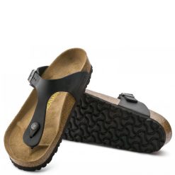 Birkenstock Women's Gizeh Oiled Leather In Black -sorel shop g i gizeh 845251 2 1100x