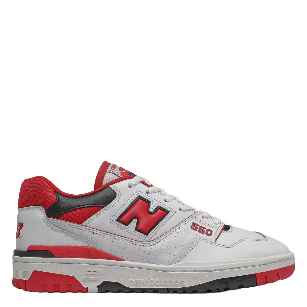 New Balance Men's 550 in White with Team Red New Balance Men's 550 In White With Team Red -sorel shop nb bb550se1 1596