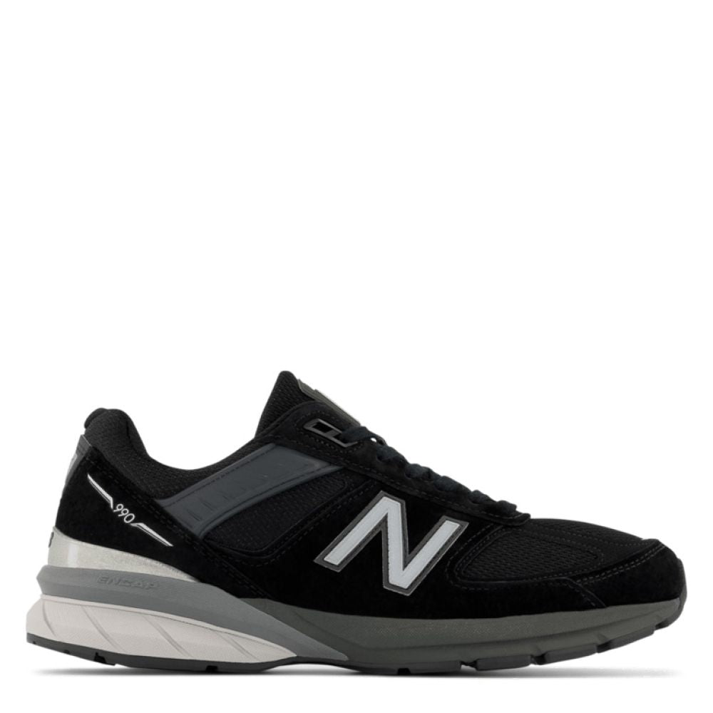 New Balance Men's Made In US 990v5 In Black With Silver 3 New Balance Men's Made In US 990v5 In Black With Silver