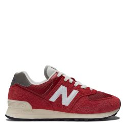 New Balance 574 In Varsity Red With White