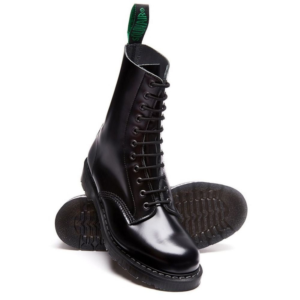 Solovair 11 Eye Derby Boot in Black Hi-Shine Solovair 11 Eye Derby Boot In Black Hi-Shine -sorel shop s11981bkg 106