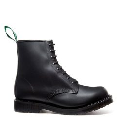 Solovair 8 Eye Derby Boot In Black Greasy