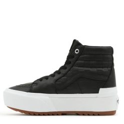 Vans Women's Emboss Check Sk8-Hi Stacked In Black/True White 5 Vans Women's Emboss Check Sk8-Hi Stacked In Black/True White -sorel shop vn 0a4btwa5s 4172 4 1100x
