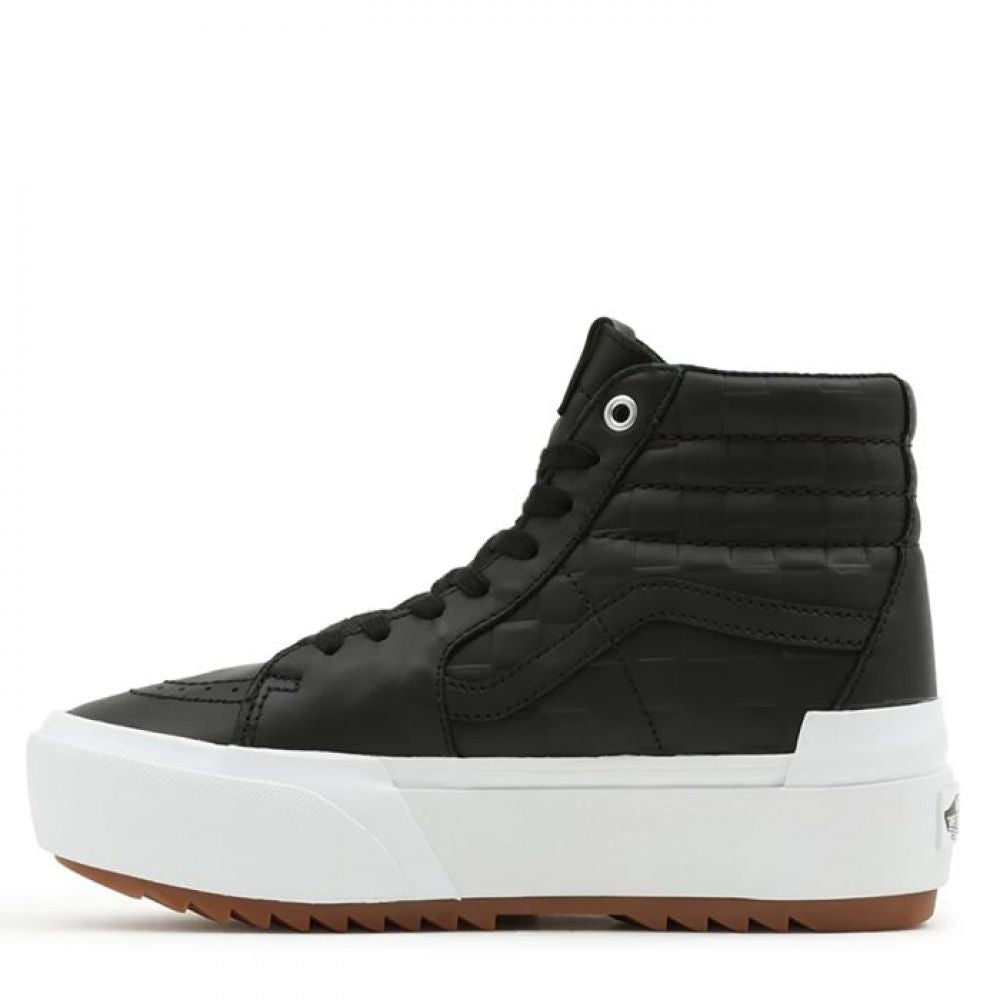 Vans Women's Emboss Check Sk8-Hi Stacked in Black/True White Vans Women's Emboss Check Sk8-Hi Stacked In Black/True White -sorel shop vn 0a4btwa5s 4172