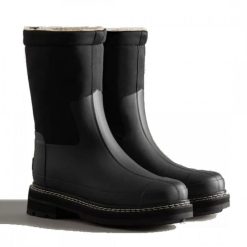 Hunter Women's Refined Stitch Roll Top Sherpa Boots In Black -sorel shop wfs1010nes blk 3 1100x