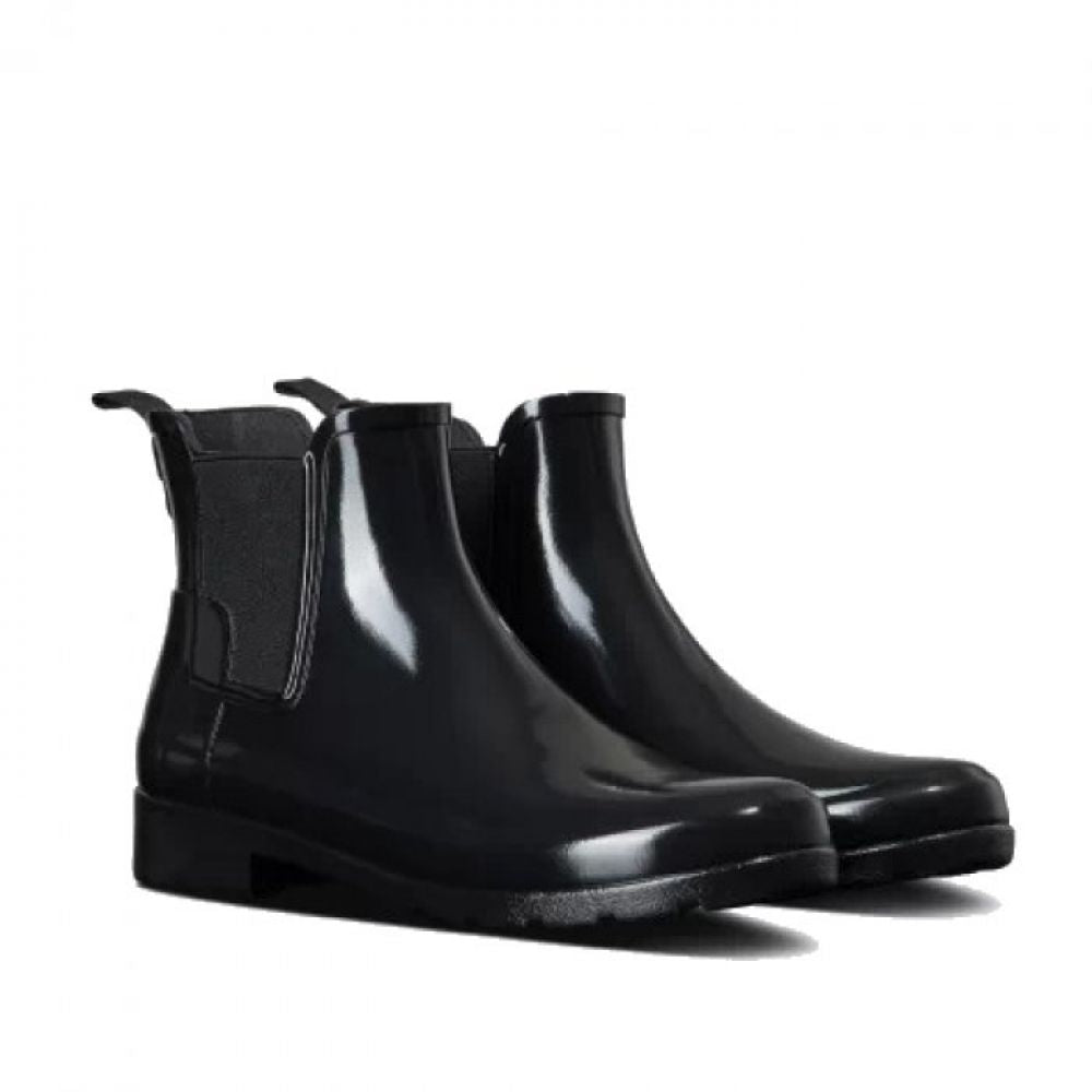 Hunter Women's Refined Gloss Slim Fit Chelsea Boots in Black Hunter Women's Refined Gloss Slim Fit Chelsea Boots In Black -sorel shop