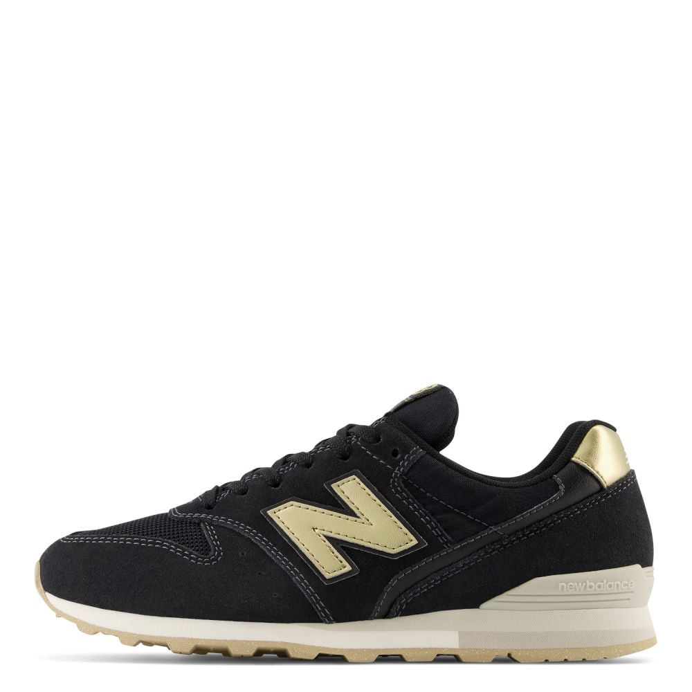 New Balance Women's 996v2 In Black With Gold And Magnet 5 New Balance Women's 996v2 In Black With Gold And Magnet - Image 3