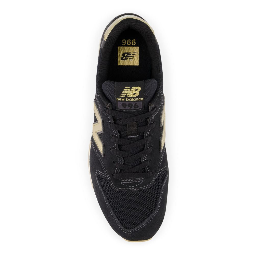 New Balance Women's 996v2 In Black With Gold And Magnet 6 New Balance Women's 996v2 In Black With Gold And Magnet - Image 4