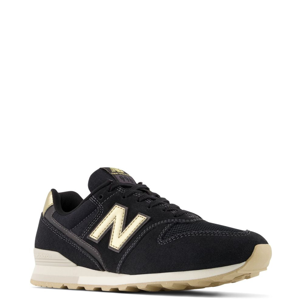 New Balance Women's 996v2 In Black With Gold And Magnet 4 New Balance Women's 996v2 In Black With Gold And Magnet - Image 2